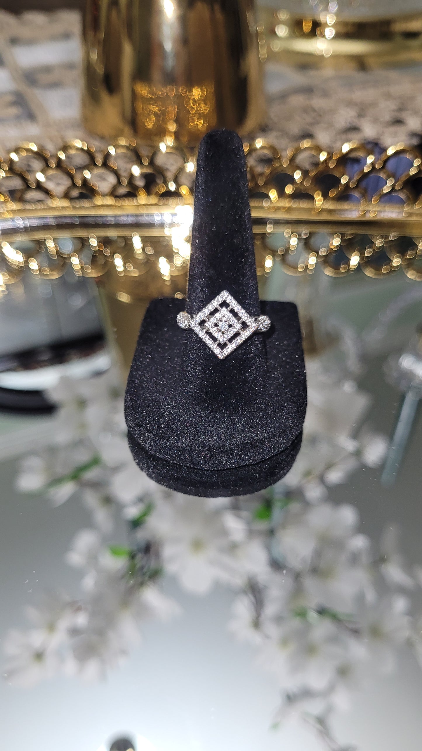 Silver Plated Cubic Zirconia Ring