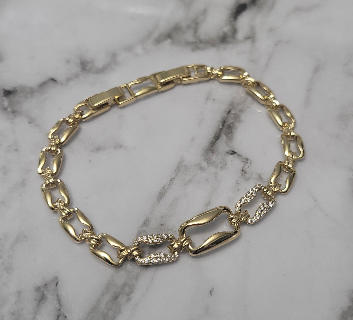 14k Gold Plated Zirconia Bracelet
