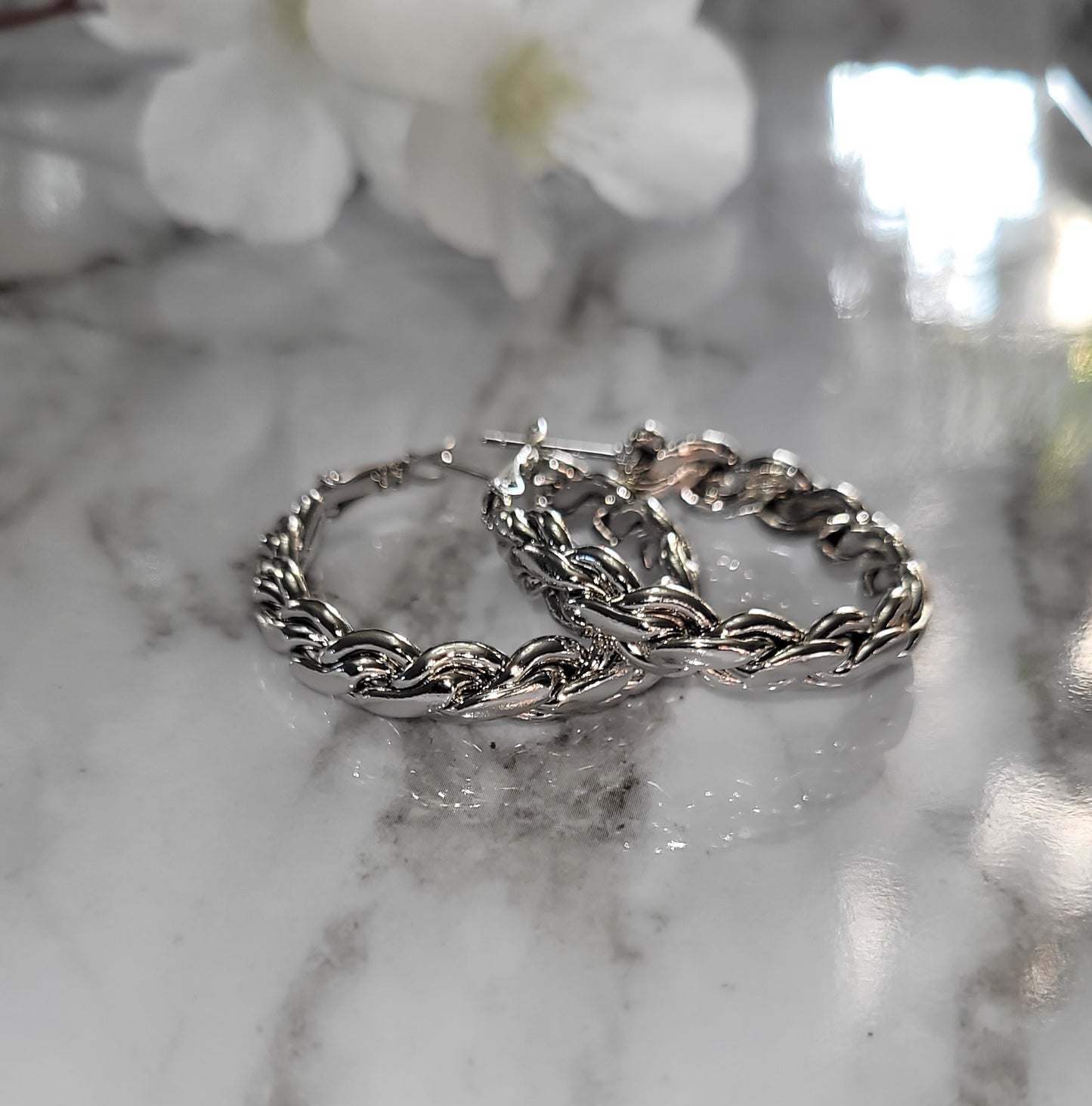 Silver Plated Hoop Earrings