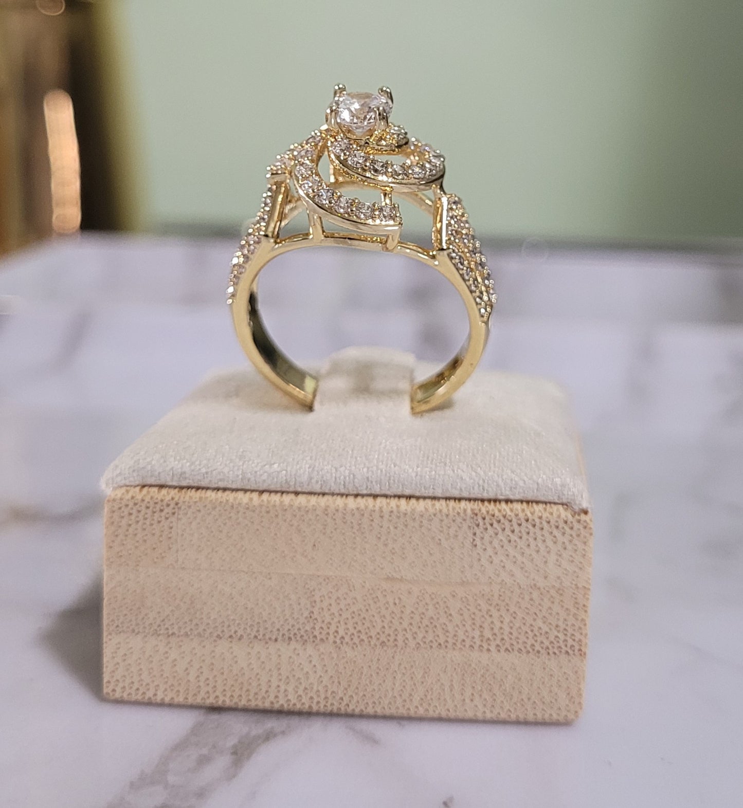 14k Gold Plated Zirconia Ring