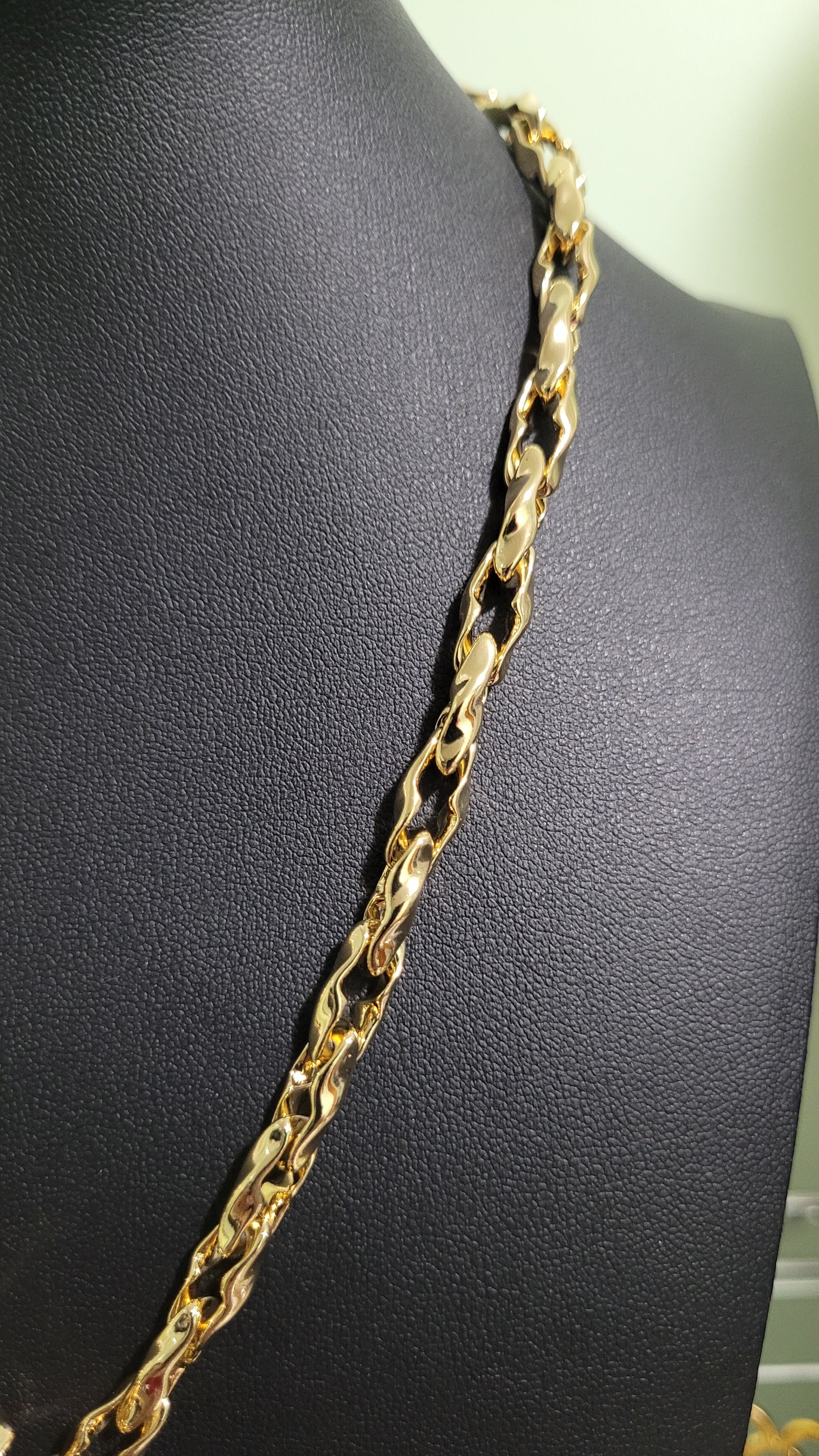 14k Gold Plated Byzantine Chain Set