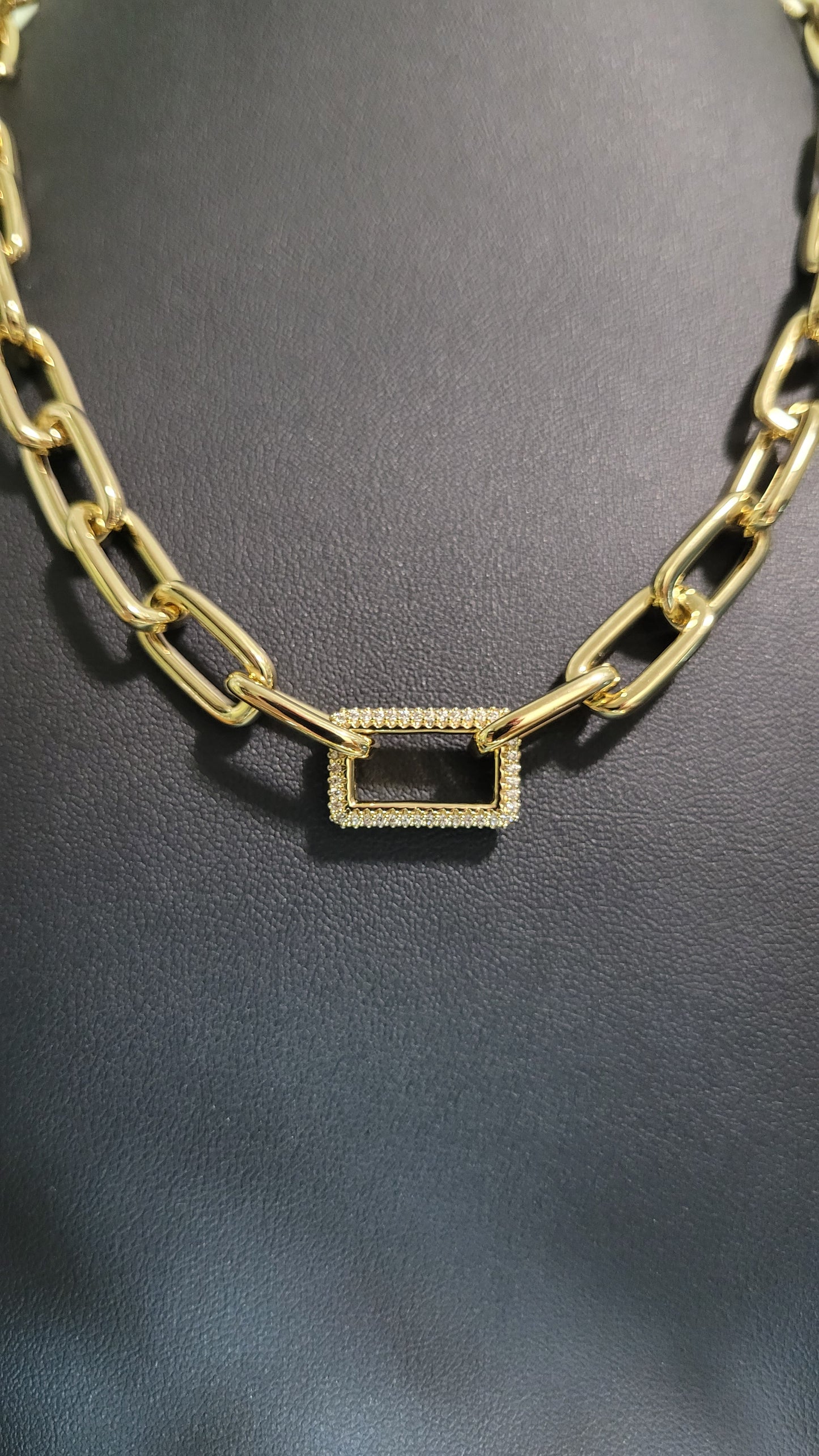 14k Gold Plated Paperclip Chain & Bracelet Set