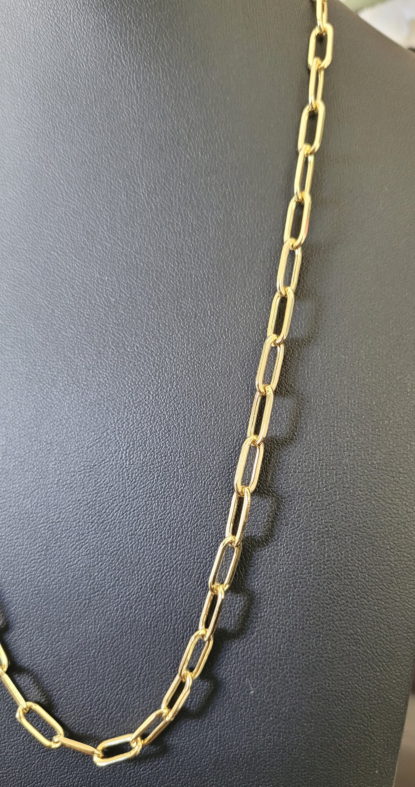 14k Gold Plated Small Paperclip Style Chain