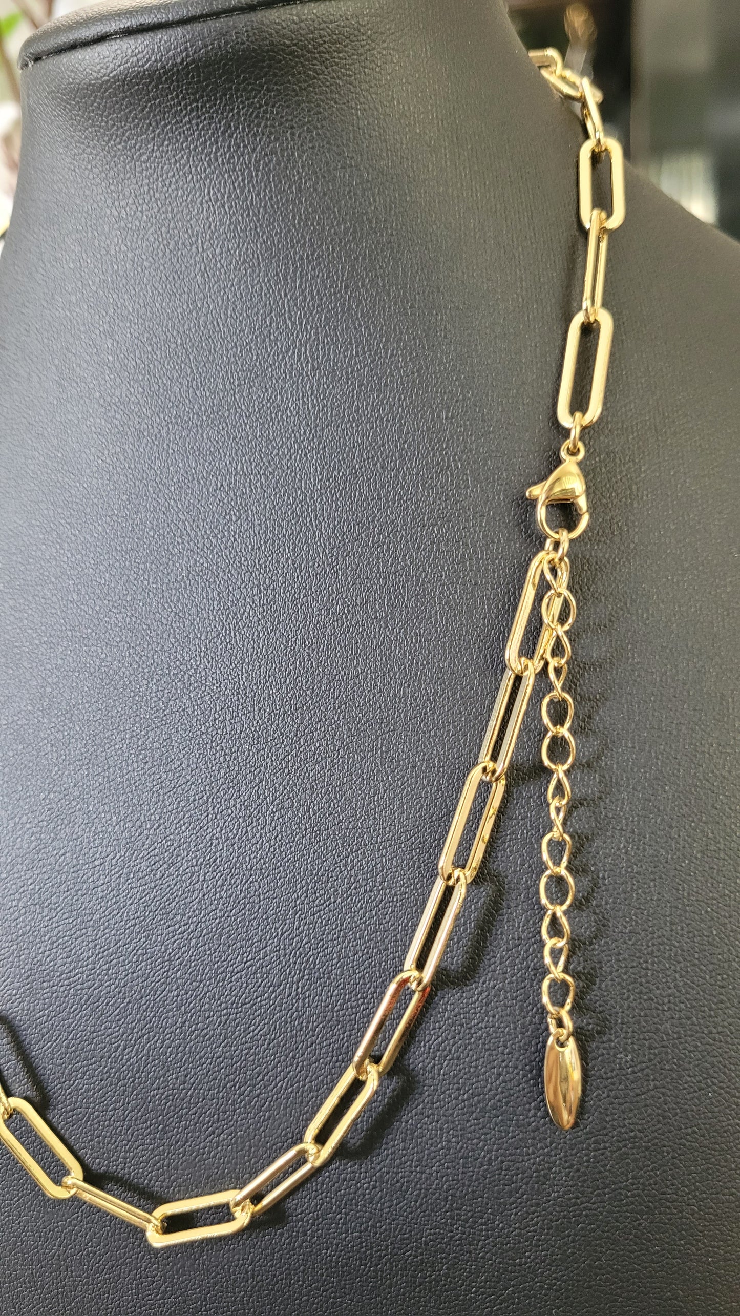 14k Gold Plated Medium Paperclip Style Chain