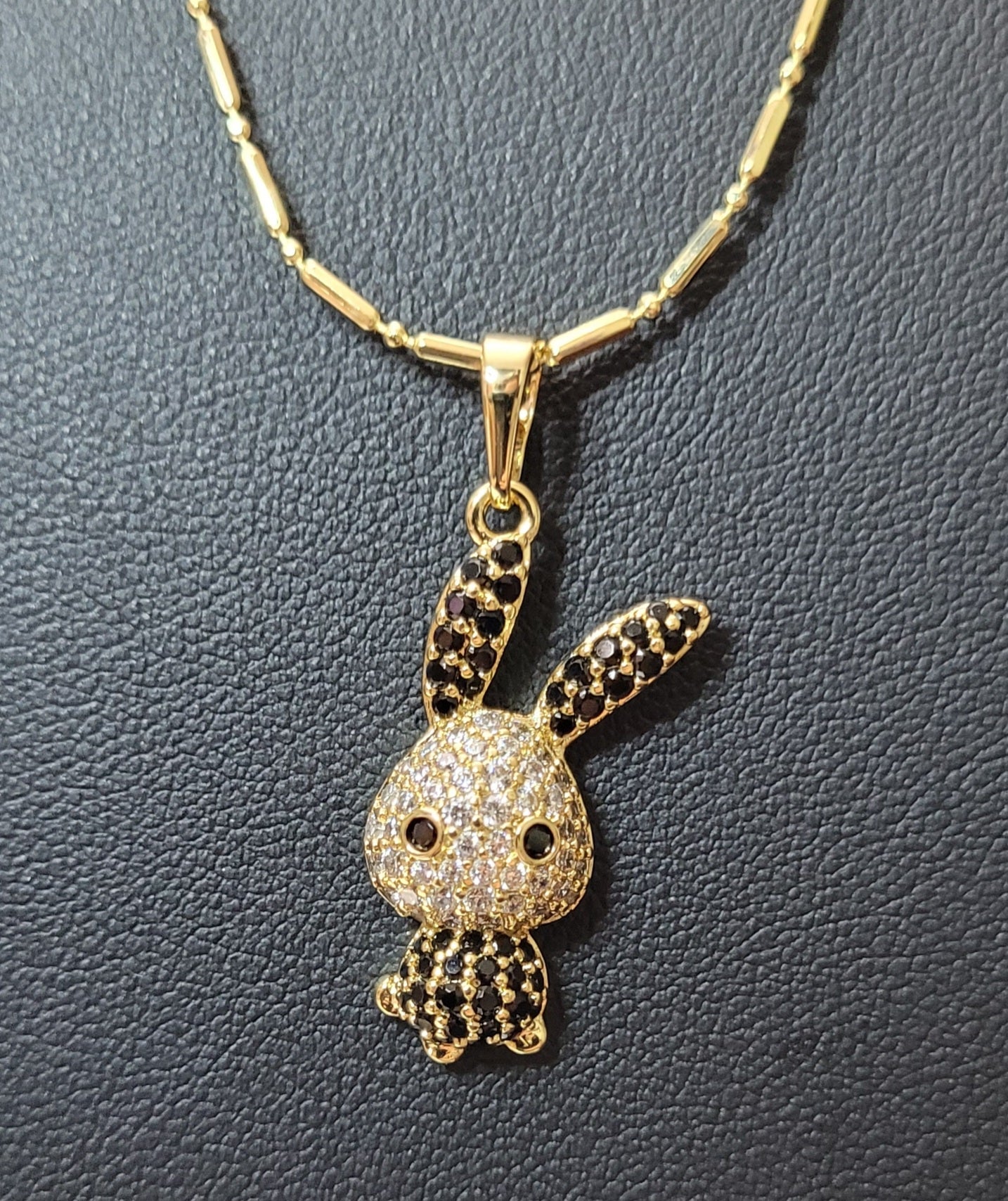 14k Gold Plated Chain w/Bunny Pendant