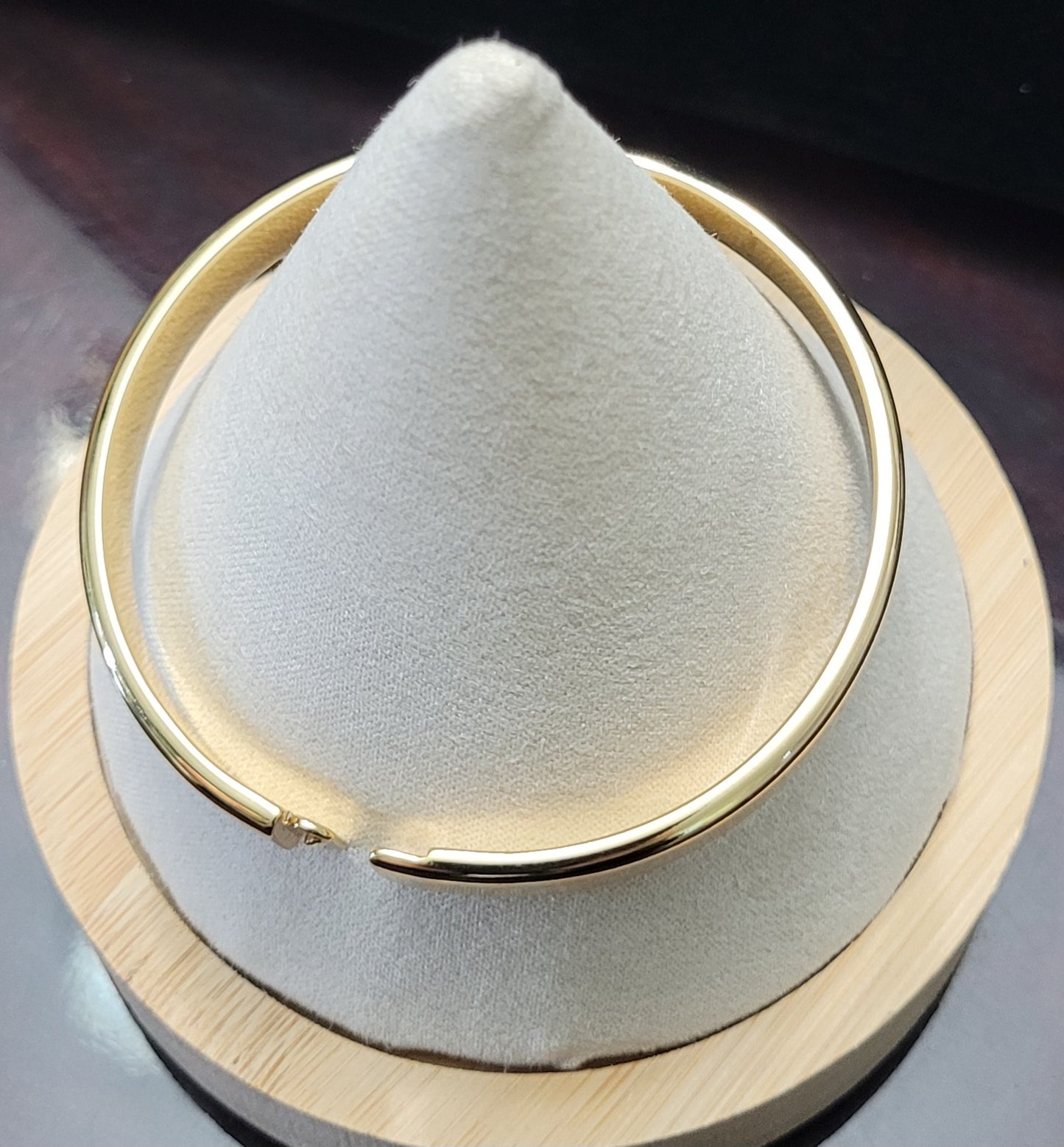 14k Gold Plated Plain Bangle