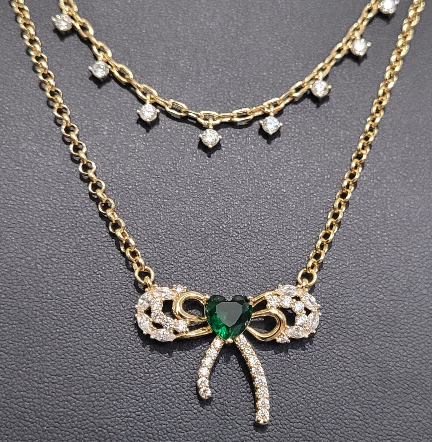 14k Gold Plated Double Necklace