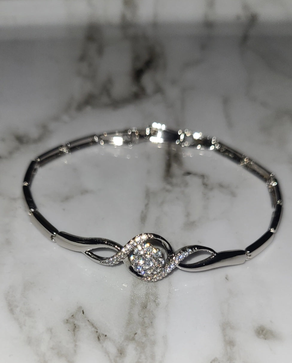 Silver Plated Cubic Zirconia Bracelet