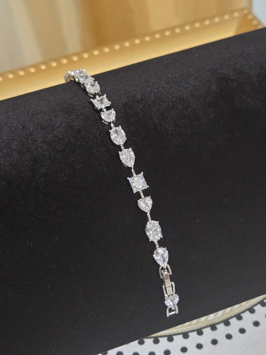 Multi-Cut Tennis Style Bracelet